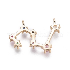 Латунные микро проложить кубического циркония подвески&nbsp;ZIRC-F099-19G-06