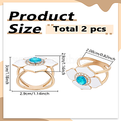 2 шт. пряжка для шарфа из сплава со стразами&nbsp;AJEW-LP0010-68