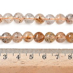 Нити натуральных алмазных бусин херкимер&nbsp;G-Z115-C03-8mm