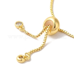 Женские серебряные браслеты из латуни с микропаве и кубическим цирконием&nbsp;LS-BJEW-C070-01A-G