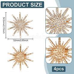 4 шт. булавки для лацкана со стразами из сплава для одежды&nbsp;JEWB-PH0001-61G