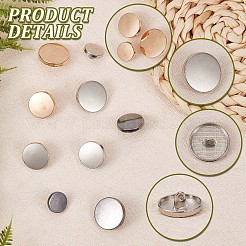 54 шт. 9 стиля пуговицы из сплава на ножке&nbsp;BUTT-GF0001-17