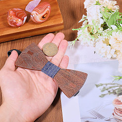 1шт деревянные галстуки-бабочки для жениха&nbsp;AJEW-CA0004-59B