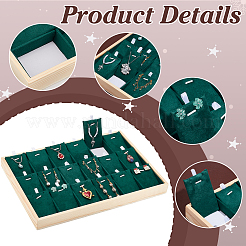 Деревянное ожерелье 18 сетка штабелируемый поднос для демонстрации подвесок&nbsp;NDIS-WH0010-28