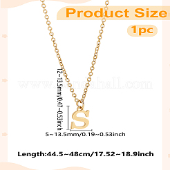 Ожерелья с подвесками в виде букв из нержавеющей стали 304&nbsp;NJEW-LP0001-53S-G