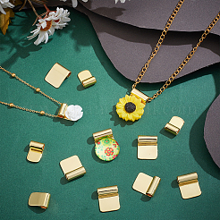 18 шт. 2 стиля стойки с покрытием из латуни с клеевым соединением плоские скобы&nbsp;KK-AR0001-80B