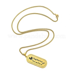 Constellation 304 нержавеющая сталь микропаве прозрачный кубический цирконий пшеница цепочка кулон ожерелья для женщин мужчин&nbsp;LS-NJEW-U007-01K