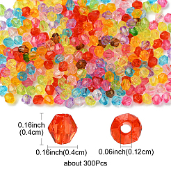 300 шт. Прозрачные акриловые бусины&nbsp;TACR-YW0002-40