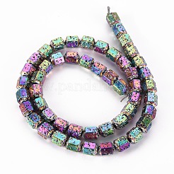 Гальванические бусины из натуральной лавы&nbsp;X-G-T114-71E