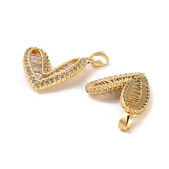 Покрытие стойки латунь микропаве прозрачные подвески из кубического циркония&nbsp;KK-C037-01G