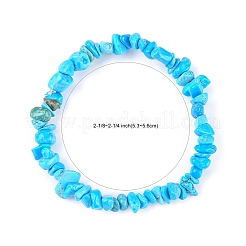 Howlite чипы растянуть браслеты&nbsp;BJEW-JB01308-06