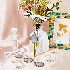 2 шт. 2 стиля овальные подвесные украшения из сплава&nbsp;HJEW-AB00441