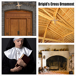 2 шт. кольцо с подвеской в виде креста викингов из нержавеющей стали для женщин и мужчин&nbsp;NJEW-NB0001-37