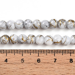 Выпечка окрашенные стеклянные бусины&nbsp;X1-DGLA-N003-6mm-B01