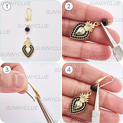 20 пара латунных крючков для сережек с покрытием&nbsp;KK-SC0006-59G