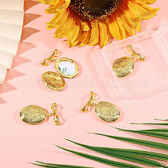 4шт латунный медальон-подвеска брошь для свадебной фотографии&nbsp;JEWB-CA00012