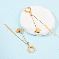 Серьги-кольца из нержавеющей стали 304&nbsp;EJEW-F393-15G