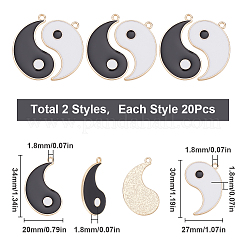 40шт 2 цвета сплава эмалевые подвески&nbsp;ENAM-SC0005-38