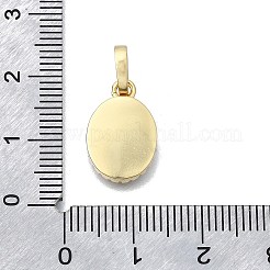 Латунные микропаве прозрачные подвески с фианитом&nbsp;KK-V010-16G