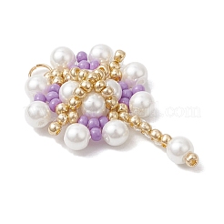 Подвески-цветы из стеклянных бусинок&nbsp;PALLOY-MZ00827-03