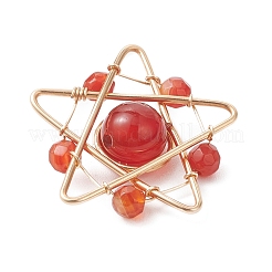 Подвески из медной проволоки из натурального сердолика&nbsp;PALLOY-TA00368-02