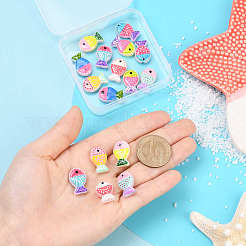 16шт. 8-х цветные стеклянные бусины&nbsp;LAMP-PA0001-38