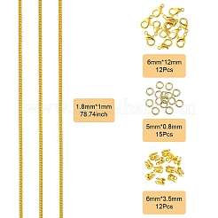 Наборы для изготовления латунных удлинителей/концевых цепей своими руками&nbsp;DIY-FS0005-61G