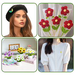 48 шт. 4-х цветные аксессуары для украшения из гребенного акрила&nbsp;DIY-CY0002-12