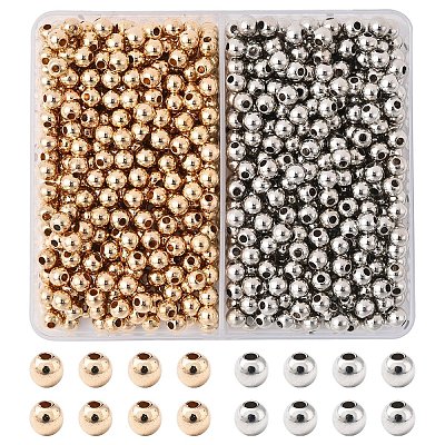 800 шт. 2 цвета ccb пластиковые круглые бусины&nbsp;FIND-YW0007-20-1