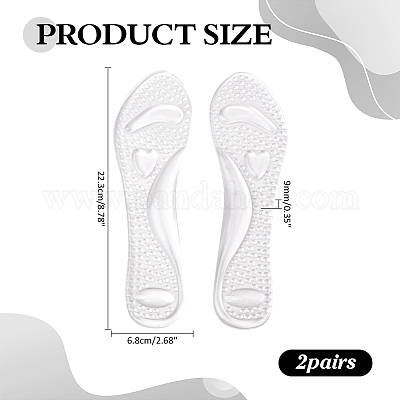 Прозрачные силиконовые накладки на обувь в форме сердца&nbsp;AJEW-WH0709-090-1