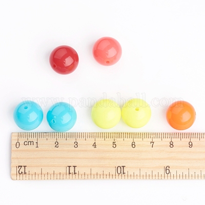 Флуоресценции акриловые бусины&nbsp;MACR-R517-16mm-M-1