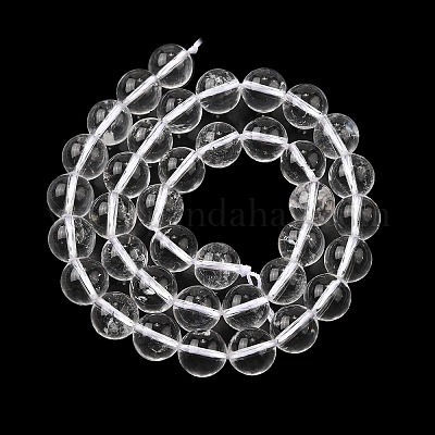 Круглые нити кристалл из бисера природного кварца&nbsp;G-H1648-10mm-01N-AAA-1