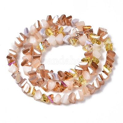 Стеклянные бусины с гальваническим покрытием &nbsp;LS-EGLA-N002-06H-1