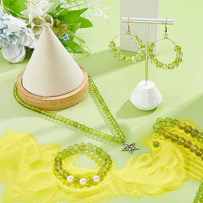 3 нити 3 стиля натуральные круглые бусины из кварца с трещинками оливкового цвета&nbsp;G-FH0002-68-1