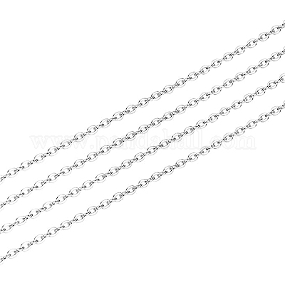 1м 925 серебряная кабельная цепь&nbsp;STER-BBC0005-30-1