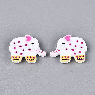 Печатные непрозрачные бусины из смолы&nbsp;RESI-N043-06A-1