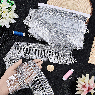 7 ярд кружевной отделки из полиэстера&nbsp;OCOR-GF0005-50B-1