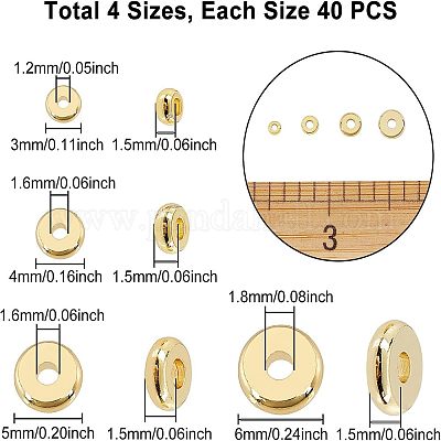 Spacer бисер латунные&nbsp;KK-FH0001-84G-1