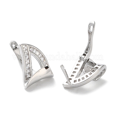 Треугольные серьги-кольца из латуни EJEW-C121-13P-1