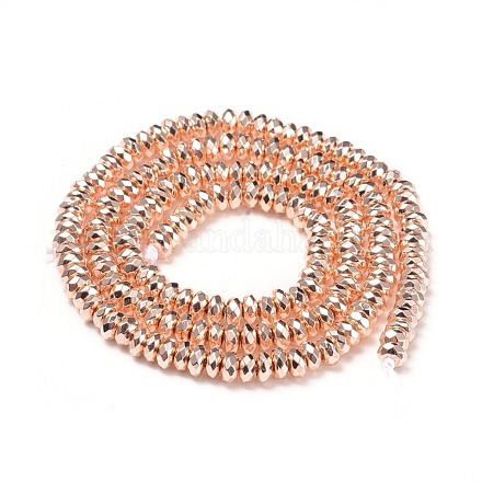 Гальванизировать немагнитных синтетический гематит бисер пряди G-I260-08B-1