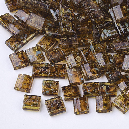 Прозрачные стеклянные бусы с 2 отверстием&nbsp;SEED-S023-30C-20-1