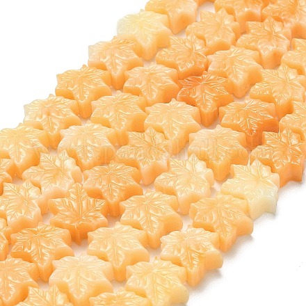 Резные бусины из синтетического коралла&nbsp;BSHE-H114-02E-1