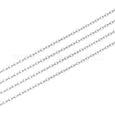 1м 925 серебряная кабельная цепь&nbsp;STER-BBC0005-30-1