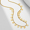 Brass Pendant Twisted Chain Necklaces for Women, Golden, Clover, 15.75 inch(40cm)