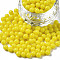Plastic Water Soluble Fuse Beads, for Kids Crafts, DIY PE Melty Beads, Round, Yellow, 5mm