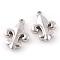 Tarnish Resistant 201 Stainless Steel Pendants, Fleur De Lis, Stainless Steel Color, 18.5x13.5x3.5mm, Hole: 1.5mm