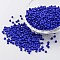 8/0 3mm Baking Paint Glass Seed Beads Loose Spacer Beads, Blue, 3mm, Hole: 1mm, about 962pcs/50g