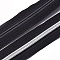 Garment Accessories, Nylon Closed-end Zipper, Zip-fastener Components, Black, Silver, 32mm, 10yards/bundle