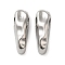Brass European Bead, Large Hole Beads, Cadmium Free & Nickel Free & Lead Free, Triangle, Real Platinum Plated, 19x7x7mm, Hole: 4.2x3mm