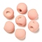 Rubberized Acrylic Beads, Round, Suzumaru Beads, Top Drilled, Light Salmon, 18x18x18mm, Hole: 3mm